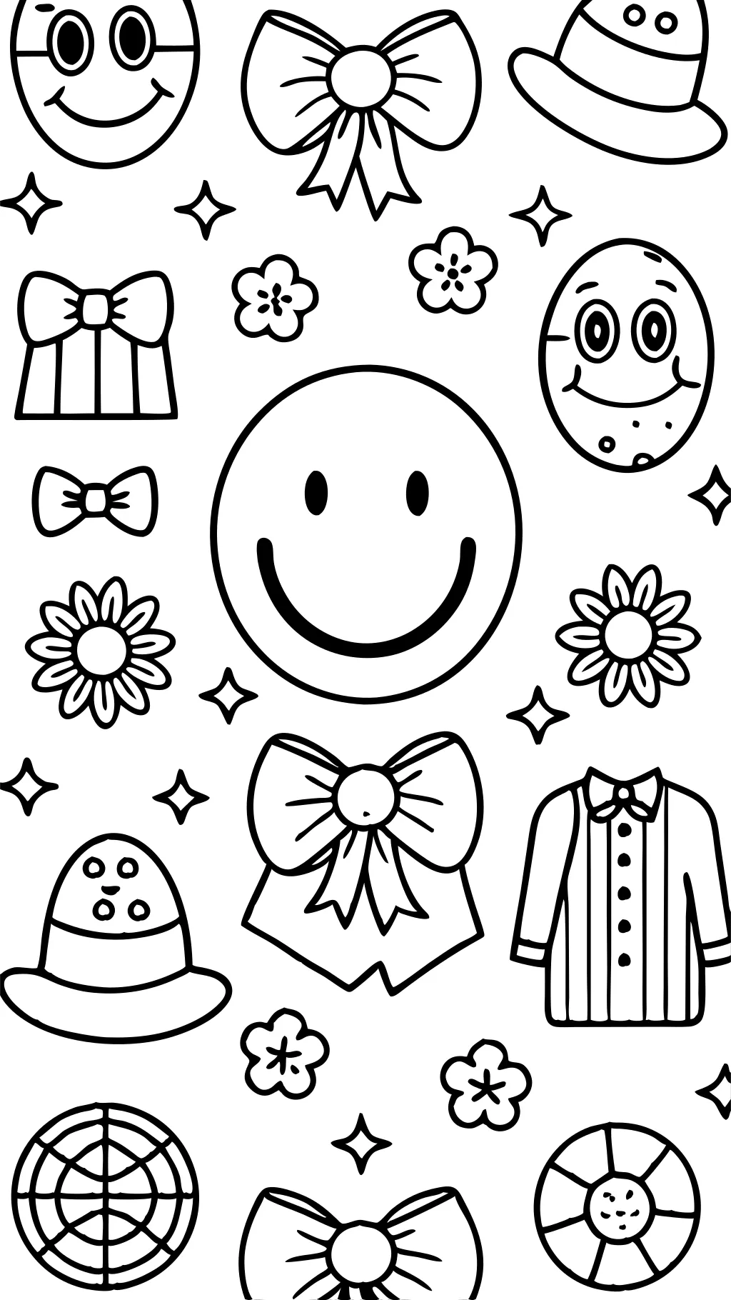 Páginas para colorear de Smiley Preppy